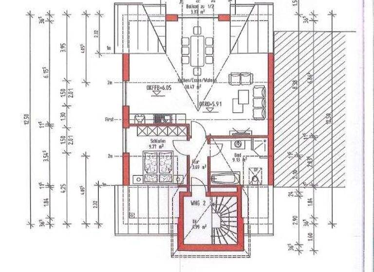 Wohnung zur Miete 650 € 2 Zimmer 65 m² 2. Geschoss frei ab 01.04.2026 Elsenfeld 63820