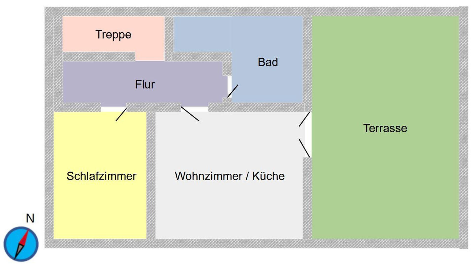 Wohnung zur Miete 950 € 2 Zimmer 50 m²<br/>Wohnfläche 2.<br/>Geschoss Rohracker Stuttgart 70329