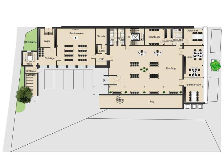 Bürogebäude zur Miete 48 Zimmer 2.510 m² Bürofläche Innenstadt Reutlingen 72764