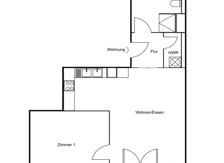 Wohnung zur Miete 2.200 € 2 Zimmer 74 m² Hohenfelde Hamburg 22087