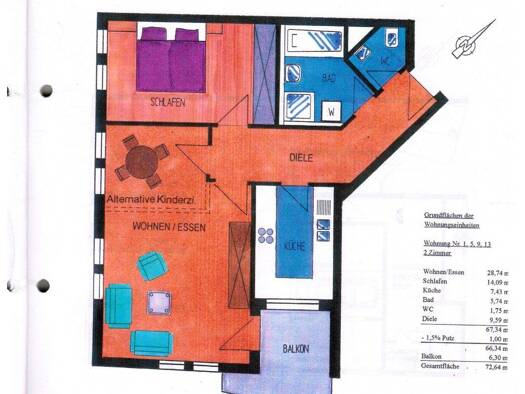 Wohnung zum Kauf 225.000 € 3 Zimmer 70,2 m² 3 Geschosse frei ab sofort Gohlis-Süd Leipzig 04155