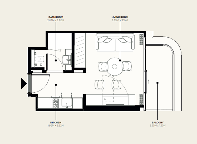 Studio zum Kauf - Erstbezug 138.163 € 1 Zimmer 30,7 m² Dubai