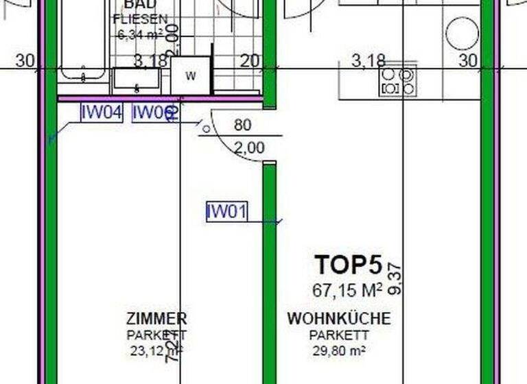 Wohnung zur Miete - Erstbezug 1.625 € 2 Zimmer 67,2 m² 1. Geschoss Heiligenstädter Straße 395a Wien 1190