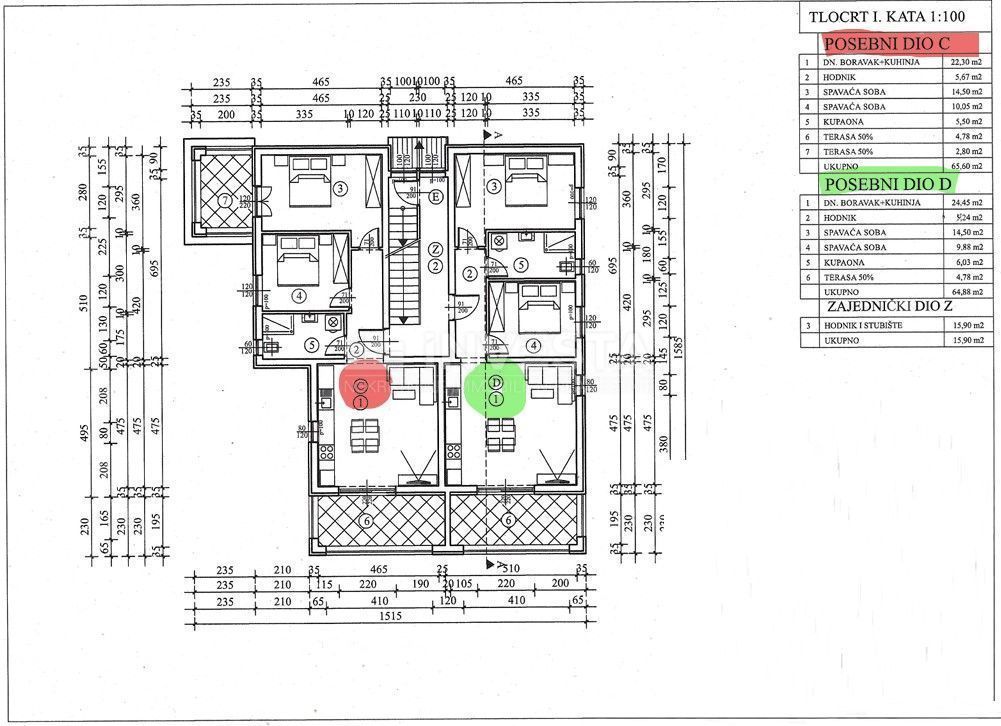 Wohnung zum Kauf 222.000 € 3 Zimmer 66 m²<br/>Wohnfläche 1.<br/>Geschoss Porec center