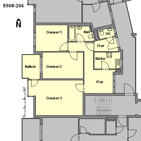 Wohnung zur Miete 765 € 3 Zimmer 80,4 m²<br/>Wohnfläche 2.<br/>Geschoss Westliche Karl-Friedrich-Str. 288 Brötzingen - Stadtviertel 096 Pforzheim 75172