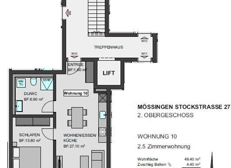 Wohnung zum Kauf 299.900 € 2,5 Zimmer 53,8 m²<br/>Wohnfläche 2.<br/>Geschoss Mössingen Mössingen 72116
