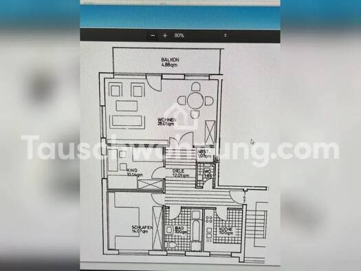 Wohnung zur Miete Tauschwohnung 1.375 € 3 Zimmer 86 m² EG Alsterdorf Hamburg 22335