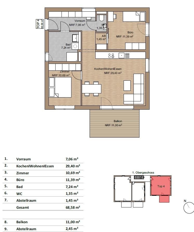 Wohnung zum Kauf 298.323 € 3 Zimmer 68,6 m²<br/>Wohnfläche Hart bei Graz 8075