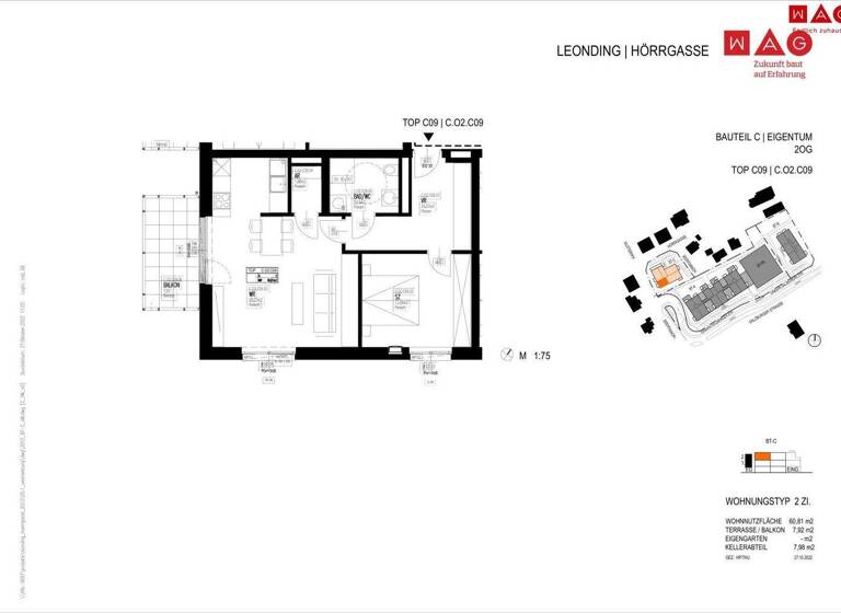 Wohnung zum Kauf - Erstbezug 309.888 € 2 Zimmer 60,8 m² Hörrgasse 31 Leonding 4060