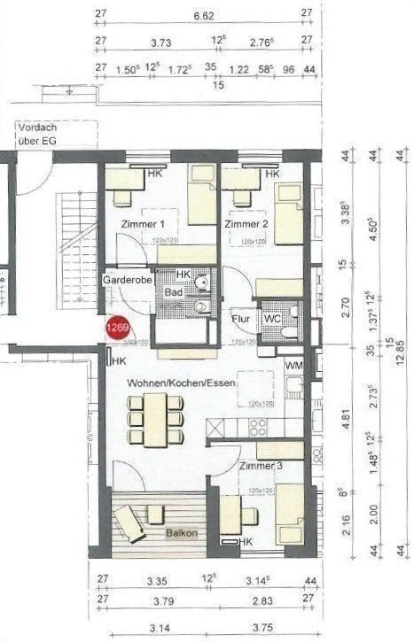 Wohnung zum Kauf 285.000 € 4 Zimmer 77 m²<br/>Wohnfläche EG<br/>Geschoss Tuttlingen Tuttlingen 78532