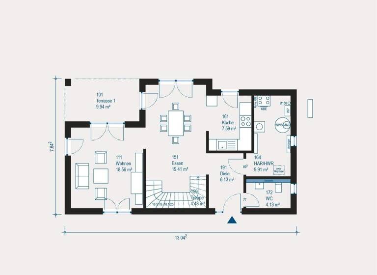 Villa zum Kauf 469.700 € 2 Zimmer 158,4 m² 600 m² Grundstück Neuendettelsau 91564