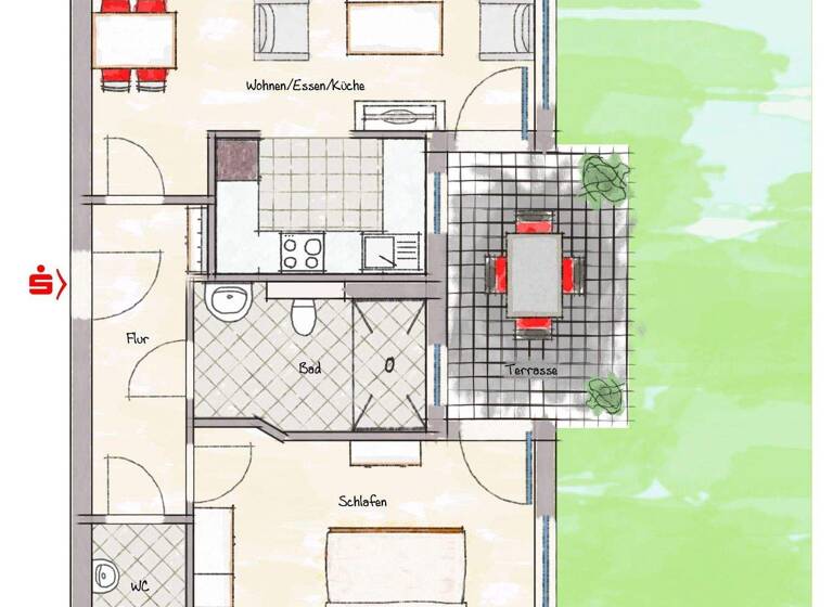 Wohnung zum Kauf 299.000 € 2 Zimmer 61 m² Dittelbrunn 97456