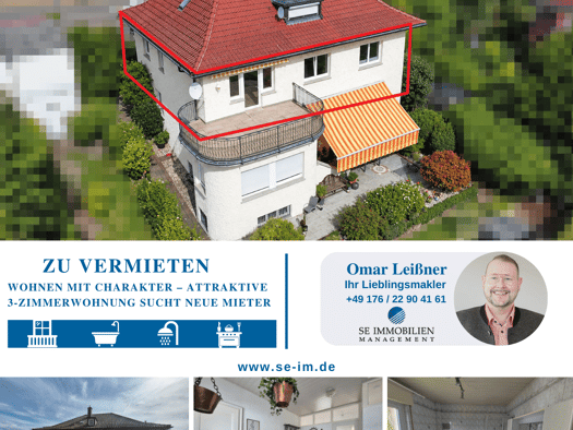Wohnung zur Miete 1.070 € 3 Zimmer 106 m² 2. Geschoss Nordstadt Pforzheim 75179