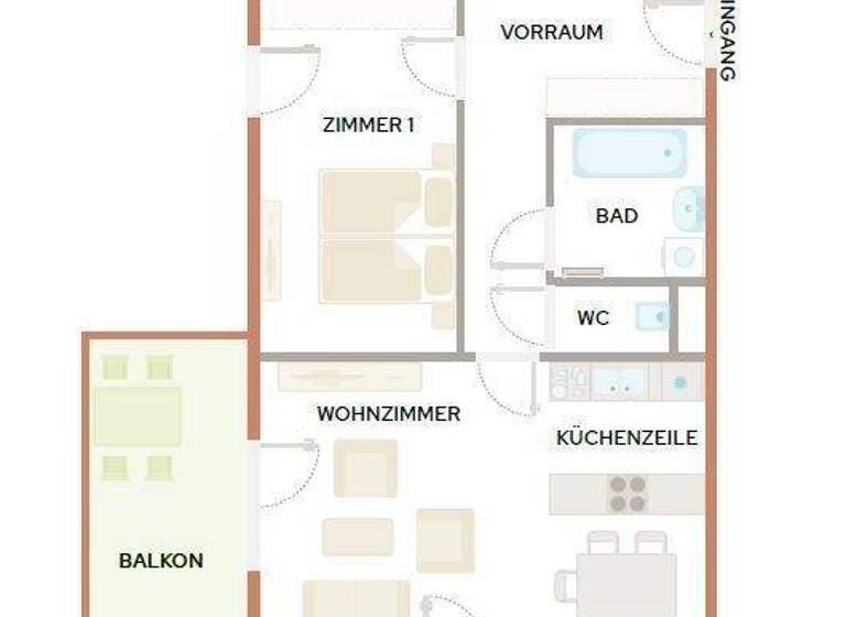 Wohnung zum Kauf 310.000 € 2 Zimmer 60,2 m² 1. Geschoss Ferdinand-Platzer Gasse Wien 1210