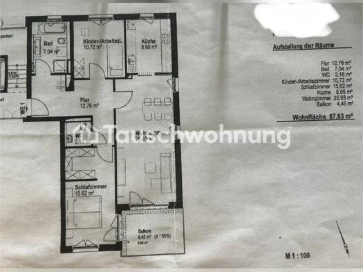 Wohnung zur Miete Tauschwohnung 800 € 3 Zimmer 89 m² 2. Geschoss Pieschen-Nord/Trachenberge Dresden 01127