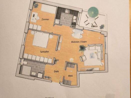Wohnung zur Miete 1.120 € 3 Zimmer 86,1 m² frei ab 01.04.2026 Rohrbach Sinsheim 74889