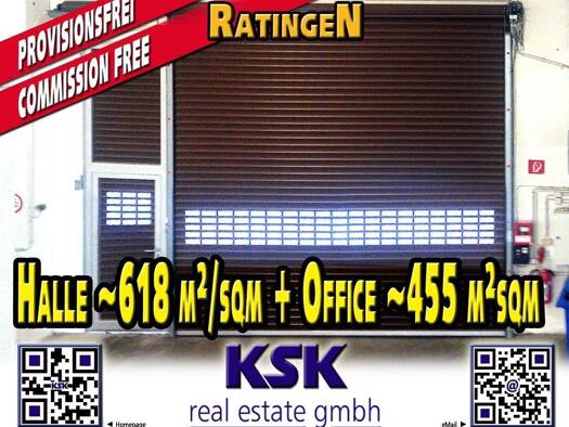Lagerhalle zur Miete provisionsfrei 5,50 € 1.073 m² Lagerfläche Zentrum Ratingen 40878