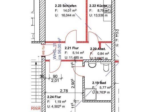 Wohnung zur Miete 393 € 2 Zimmer 56,1 m² 1. Geschoss Schlingmühle 2 Buchholz 31710