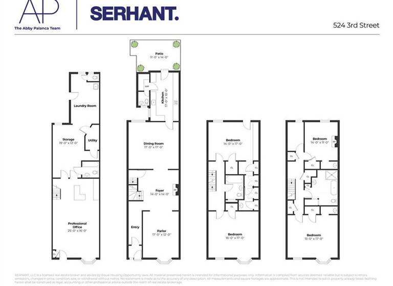 Herrenhaus zum Kauf 4.152.704 € 5 Zimmer 345,6 m² 524 3rd Street Brooklyn 11215