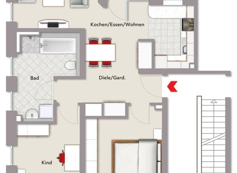 Wohnung zum Kauf provisionsfrei 403.497 € 3 Zimmer 75,4 m²<br/>Wohnfläche Herrieden Herrieden 91567