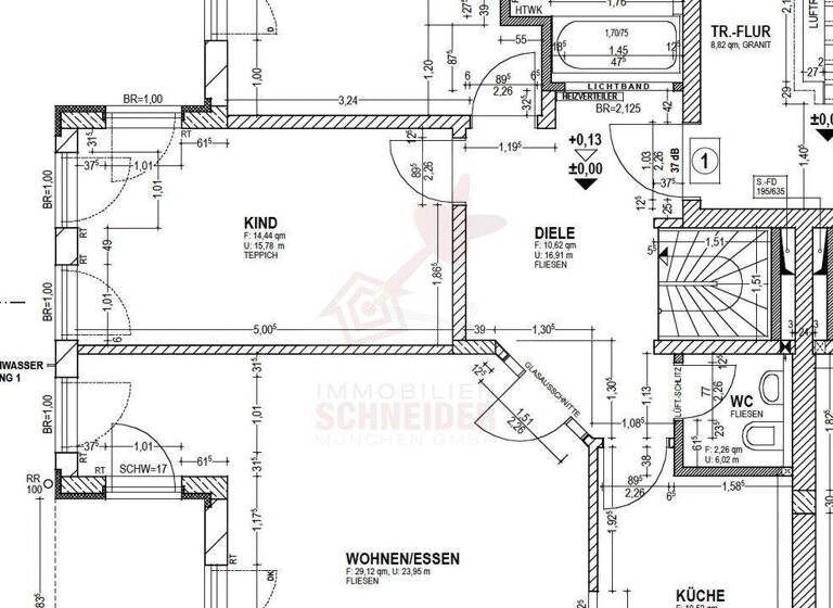 Wohnung zum Kauf 990.000 € 4 Zimmer 114 m² EG Trudering-Riem München 81825