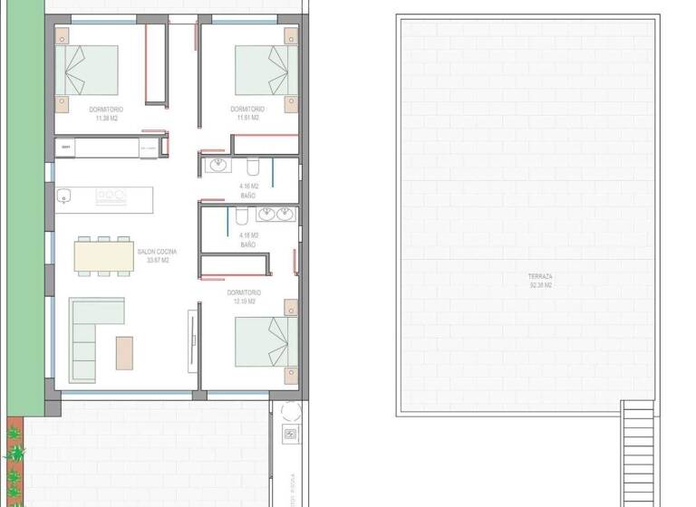 Haus zum Kauf provisionsfrei 499.900 € 4 Zimmer 106 m² 235 m² Grundstück Maestro Joaquín Cánovas Los Alcázares 30710