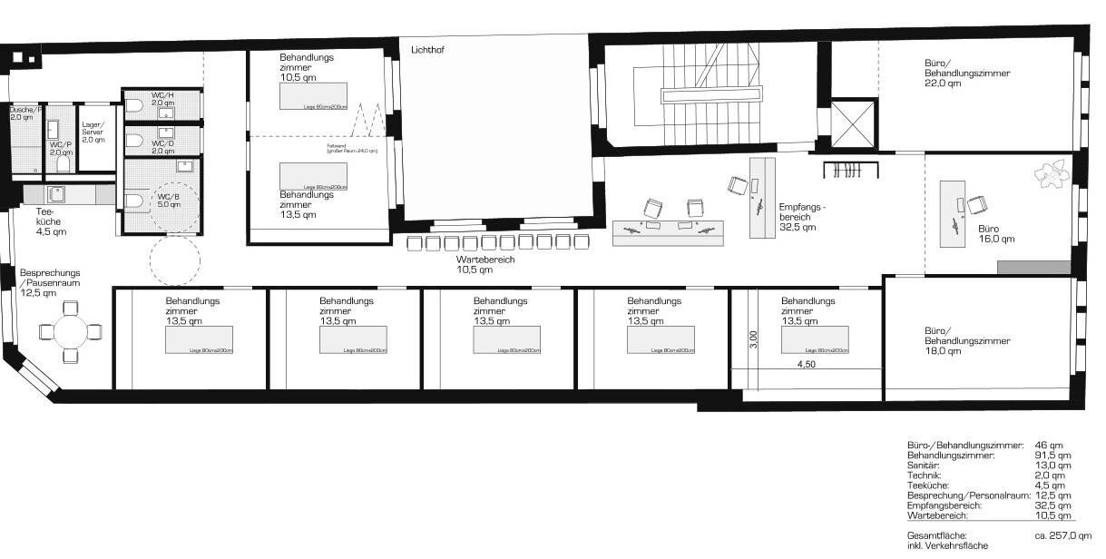 Praxis zur Miete 3.600 € 10 Zimmer 257 m²<br/>Bürofläche ab 257 m²<br/>Teilbarkeit Altstadt / St. Lorenz Nürnberg 90402