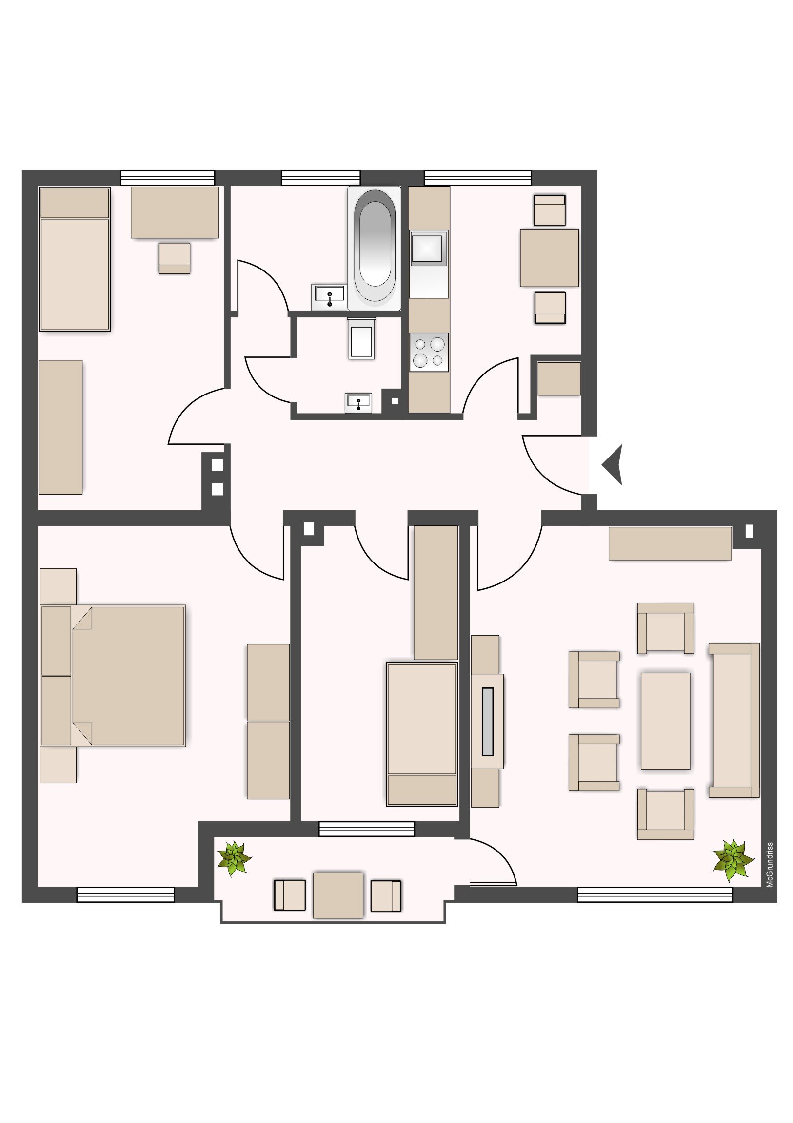 Wohnung zur Miete 579 € 4 Zimmer 77 m²<br/>Wohnfläche EG<br/>Geschoss 01.04.2025<br/>Verfügbarkeit Karpatenstraße 14 Korbach Korbach 34497