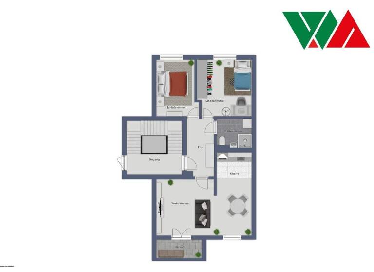 Wohnung zur Miete nur mit Wohnberechtigungsschein 336 € 3 Zimmer 55,9 m² 4. Geschoss Am Stadtblick 6 Neustädter Feld Magdeburg 39128