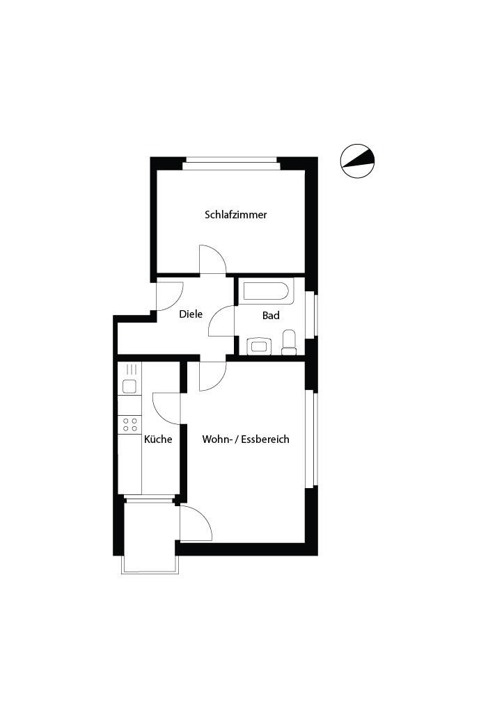 Wohnung zum Kauf 120.000 € 2 Zimmer 60 m²<br/>Wohnfläche 3.<br/>Geschoss Dülken Viersen 41751
