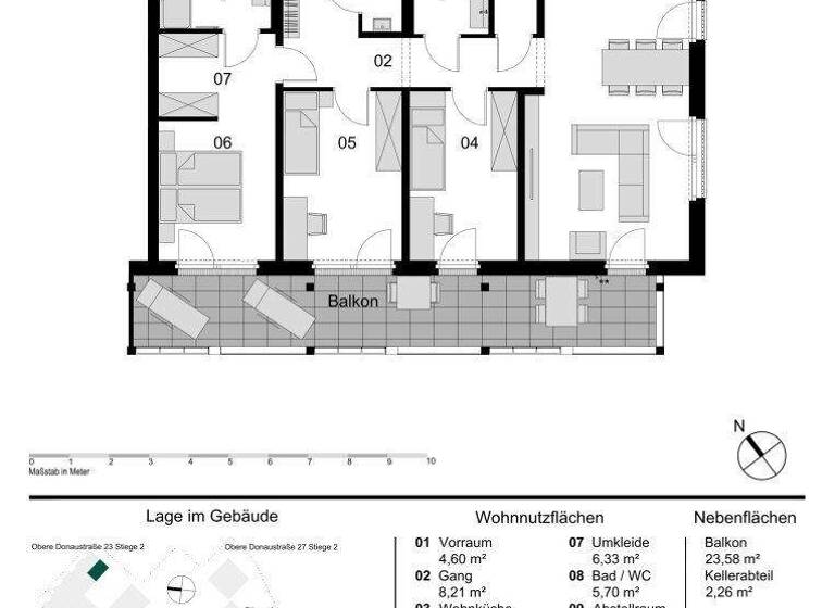 Wohnung zum Kauf - Erstbezug provisionsfrei 1.031.000 € 4 Zimmer 99,8 m² 4. Geschoss Obere Donaustraße Wien 1020