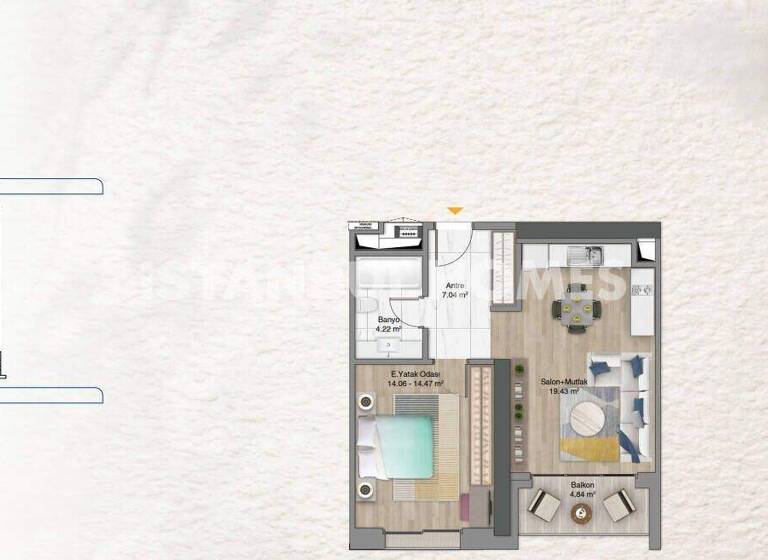 Wohnung zum Kauf 385.000 € 2 Zimmer 76 m² EG Istanbul 34768
