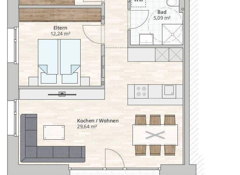 Terrassenwohnung zum Kauf - Erstbezug provisionsfrei 445.000 € 3 Zimmer 64,7 m² 2. Geschoss Baldebrechtgasse 1 Rankweil 6830