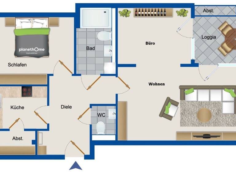 Wohnung zur Miete 1.150 € 2,5 Zimmer 80 m² Geschoss 3/5 frei ab 01.05.2026 Altstadt Koblenz 56068