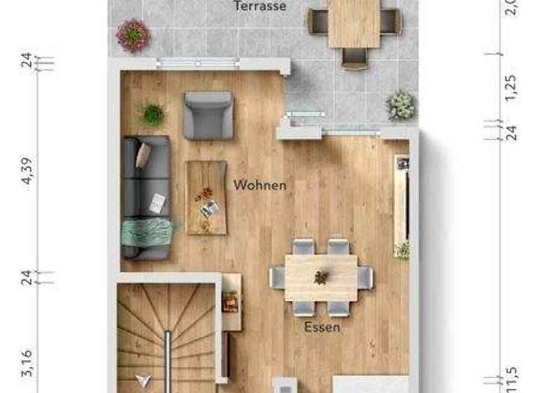 Reihenmittelhaus zur Miete 1.800 € 5 Zimmer 120 m² 180 m² Grundstück Dümpelstrasse 16 West Ratingen 40880