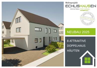 Doppelhaushälfte zum Kauf - Neubau provisionsfrei 515.000 € 5 Zimmer 136,5 m² 240 m² Grundstück Echlishausen Bibertal 89346
