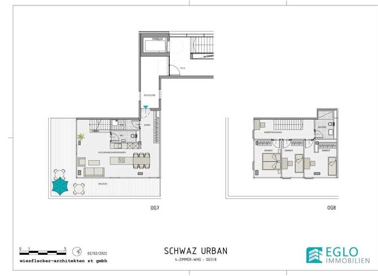 Maisonette zum Kauf - Erstbezug 709.000 € 4 Zimmer 100 m² 7. Geschoss Spornbergerstraße 1 Schwaz 6130
