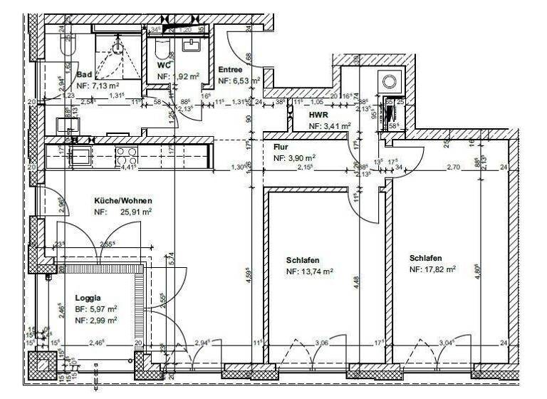 Wohnung zur Miete - Erstbezug 1.290 € 3 Zimmer 83 m² 2. Geschoss Hildesheimer Straße 450 Döhren Hannover 30519