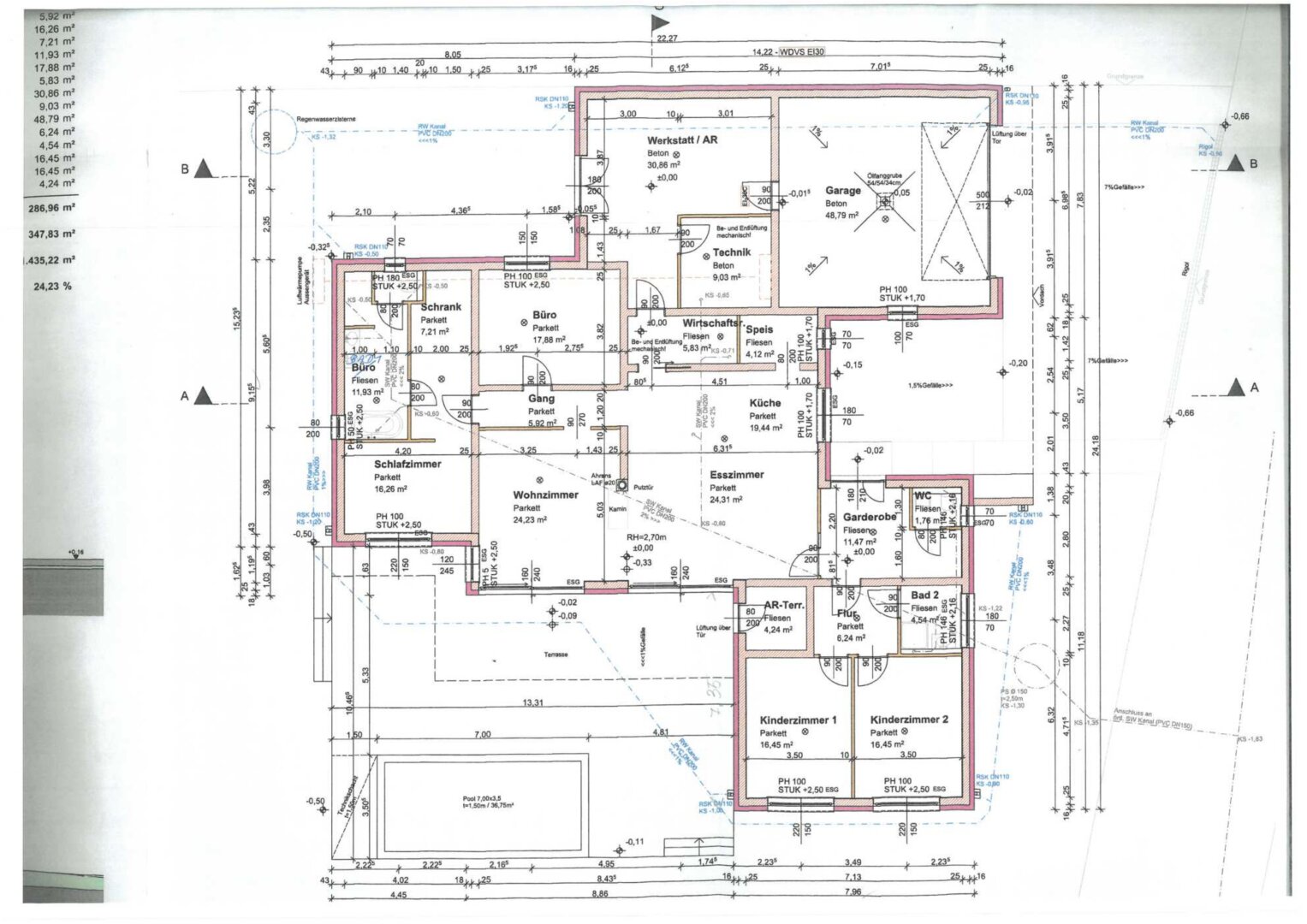 Bungalow zum Kauf 890.000 € 5 Zimmer 198,3 m²<br/>Wohnfläche 1.435 m²<br/>Grundstück Saubersdorf 2731