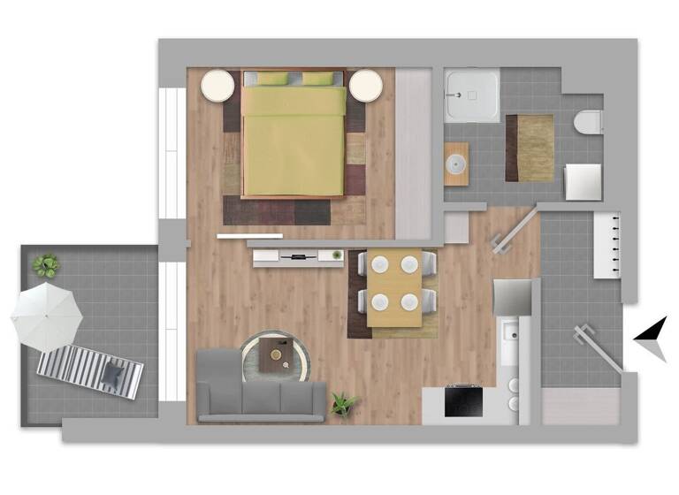 Studio zum Kauf - Erstbezug provisionsfrei 247.500 € 1 Zimmer 35 m² 2. Geschoss Wien 1220