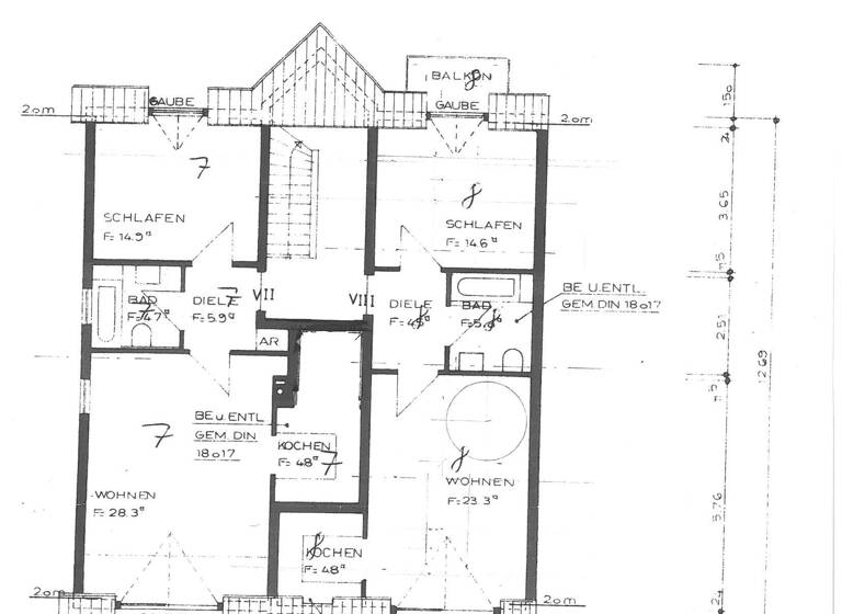 Wohnung zum Kauf 192.000 € 2 Zimmer 53 m²<br/>Wohnfläche Dachgeschoss, 3.<br/>Geschoss Ladenburg 68526