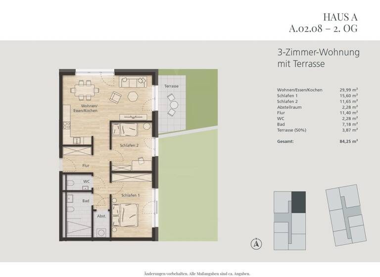 Wohnung zum Kauf 415.352 € 3 Zimmer 84 m²<br/>Wohnfläche 2.<br/>Geschoss Waldshut Waldshut 79761