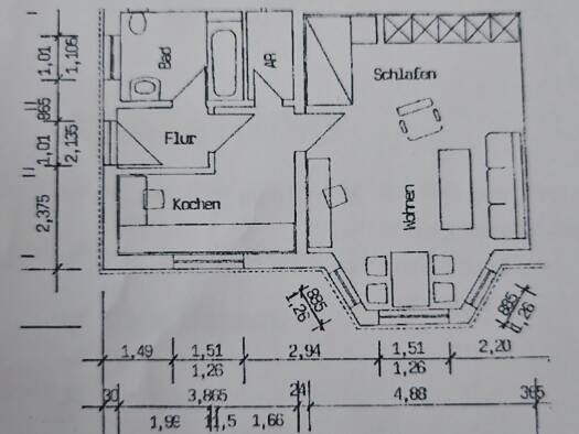 Wohnung zur Miete 385 € 1 Zimmer 46 m² Geschoss -1/2 frei ab 01.04.2026 Kiebitzweg Lüdenscheid 58515