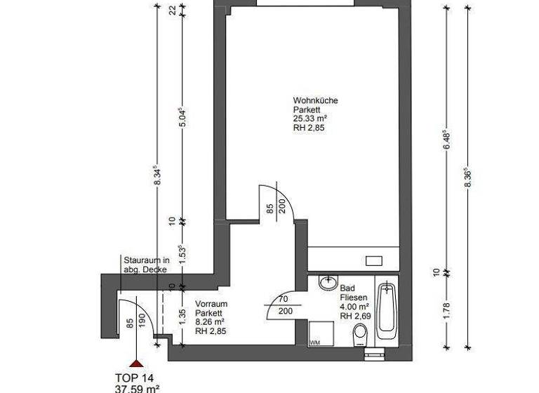Studio zur Miete 917 € 1 Zimmer 37,6 m² 4. Geschoss Singerstraße 4 Wien 1010