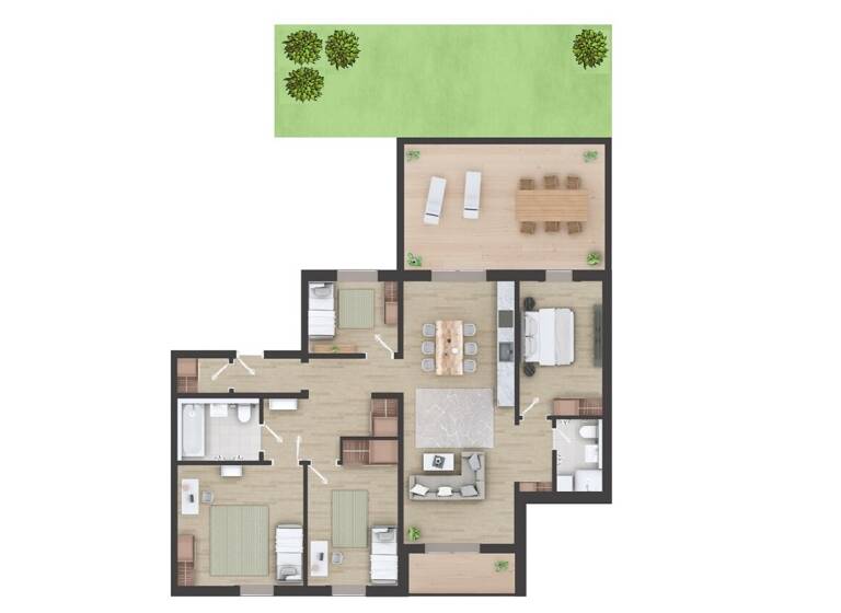 Wohnung zum Kauf provisionsfrei 734.500 € 5 Zimmer 146,9 m²<br/>Wohnfläche EG<br/>Geschoss Gohlis-Süd Leipzig 04155