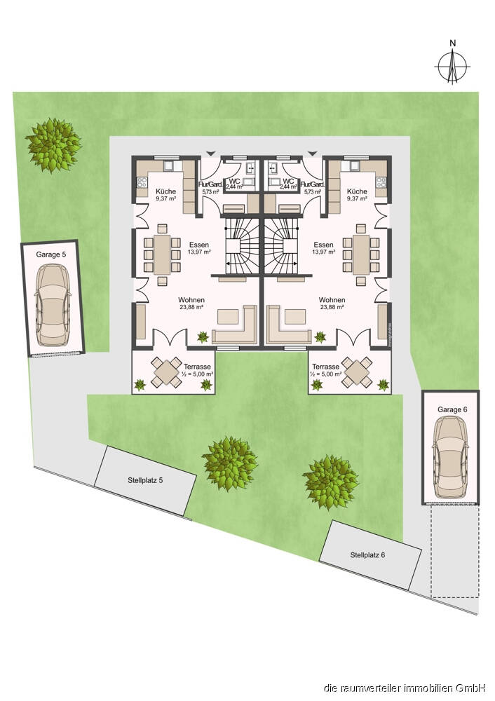 Doppelhaushälfte zum Kauf 824.000 € 4 Zimmer 112 m²<br/>Wohnfläche 274 m²<br/>Grundstück Bruckmühl 83052