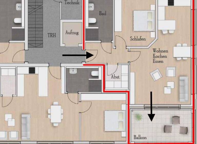 Wohnung zur Miete - Erstbezug 1.100 € 2 Zimmer 77,4 m² 1. Geschoss Steinhude Wunstorf 31515