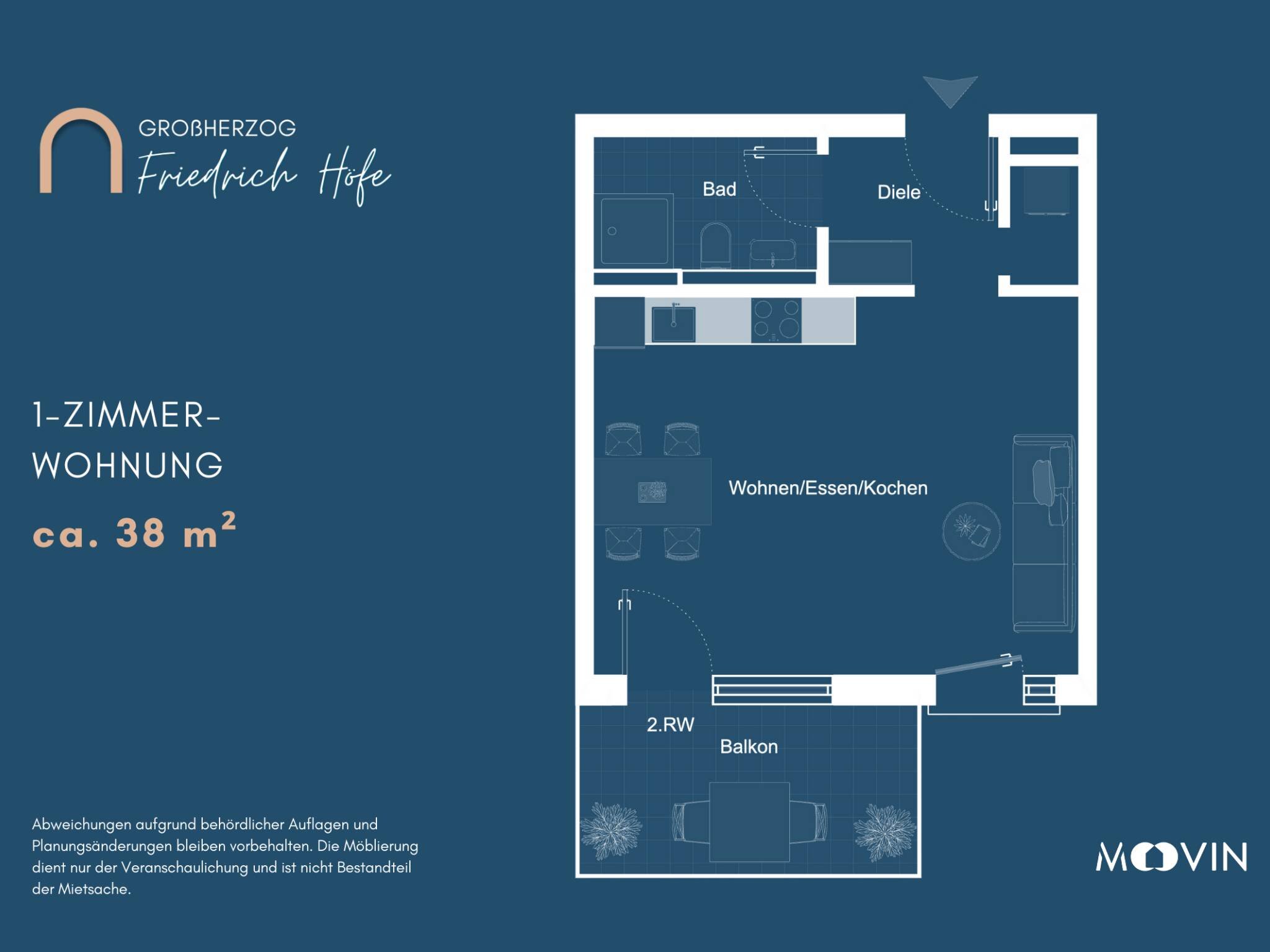 Studio zur Miete 560 € 1 Zimmer 38 m²<br/>Wohnfläche 3.<br/>Geschoss 01.01.2025<br/>Verfügbarkeit Großherzog-Friedrich-Straße 49 E St. Johanner Markt Saarbrücken 66111