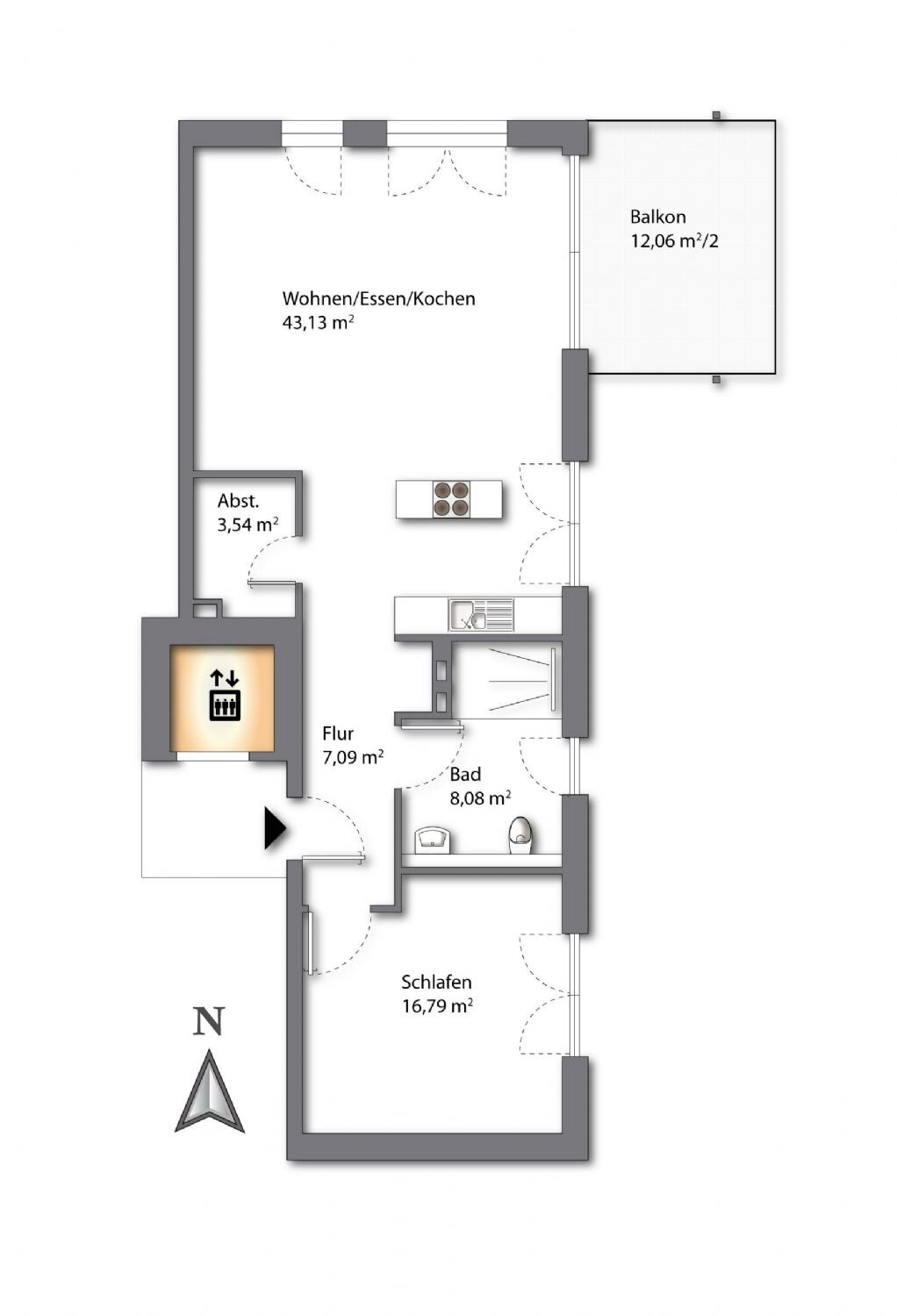 Wohnung zum Kauf 425.000 € 2 Zimmer 84 m²<br/>Wohnfläche 2.<br/>Geschoss Steinen Steinen 79585