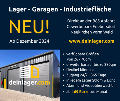 Garage/Stellplatz zur Miete provisionsfrei 169 € Haidenhof-Süd Passau 94032